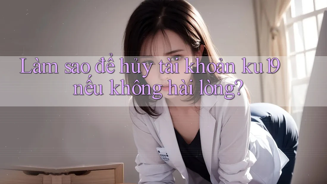Làm sao để hủy tài khoản ku19 nếu không hài lòng?