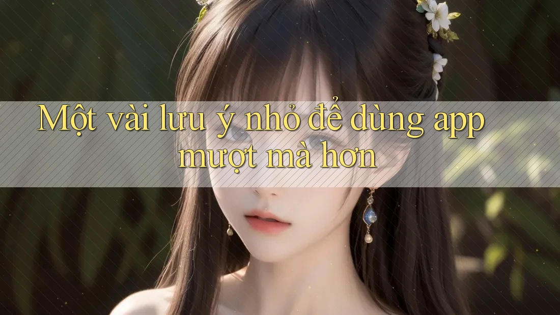Một vài lưu ý nhỏ để dùng app mượt mà hơn