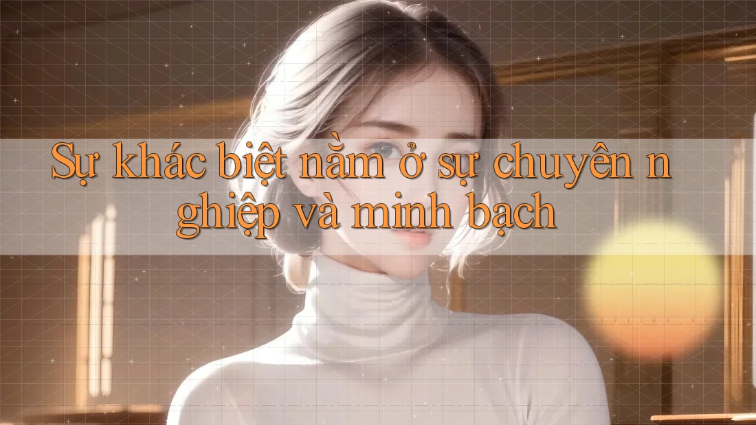 Sự khác biệt nằm ở sự chuyên nghiệp và minh bạch Sự khác biệt nằm ở sự chuyên nghiệp và minh bạch